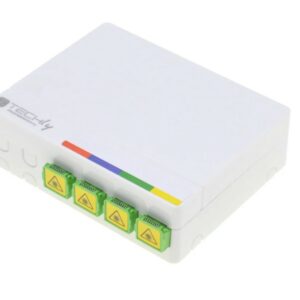 Boîtier FTTH - Mural ou Rail DIN - 4 traversées SC/APC