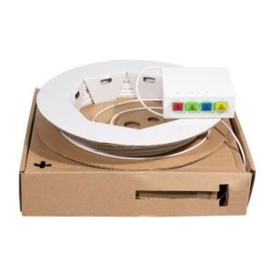 Boîtier FTTH - Rail DIN - 4 x SC/APC - OS2 - Pigtail - Câble d'installation - 30 m