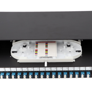 Tiroir optique 1U - 24 x Traversées LC Duplex OM4 - 48 pigtails + K7