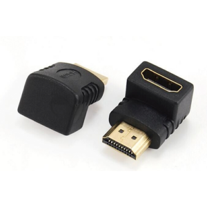 Adaptateur HDMI M / F 90° - Noir
