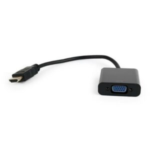 Adaptateur HDMI / M vers VGA / F + Audio jack 3.5 mm Noir - 0.15 m