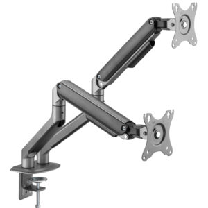 Support à pince - ressorts à gaz - 2xTV 17"-32"- 9 Kg- Vesa max. 100x100 - Noir