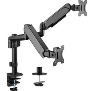Support à pince - ressorts à gaz - 2xTV 17"-32" 8 Kg - Vesa max 100x100 - Noir