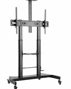 Support à roulettes - à manivelle - TV 60"-100" - 100Kg - Vesa 1000 x 600 - Noir