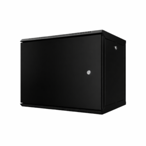 Coffret 19" Noir - 9U - Profondeur 600 mm - Panneaux clés - Porte pleine - Assemblé