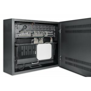 Coffret 19" Noir - 540 x 550 x 170 - Monté - Porte pleine - Vertical 2U / Horizon 4U