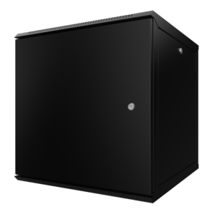 Coffret 19" Gris - 12U - Profondeur 600 mm - Panneaux clés - Porte pleine - Assemblé