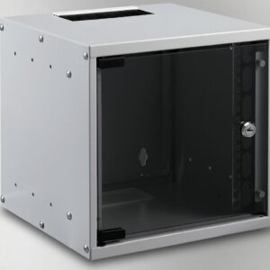 Coffret 10" 6U noir mural fixe profondeur 300 mm assemblé