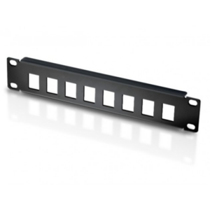 Panneau nu 10" 1U 8 emplacements RJ45 - Noir