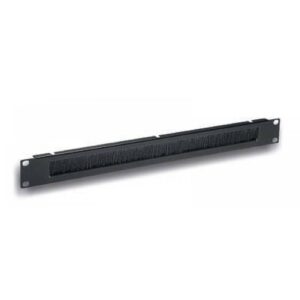 Panneau 19" - 5 anneaux métal - Passage câble - 482 x 72 x 88 mm - Noir - 2U