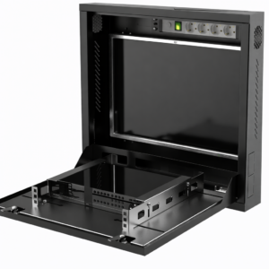 Coffret mural - double serrure - DVR - Porte pleine - 1U - Noir